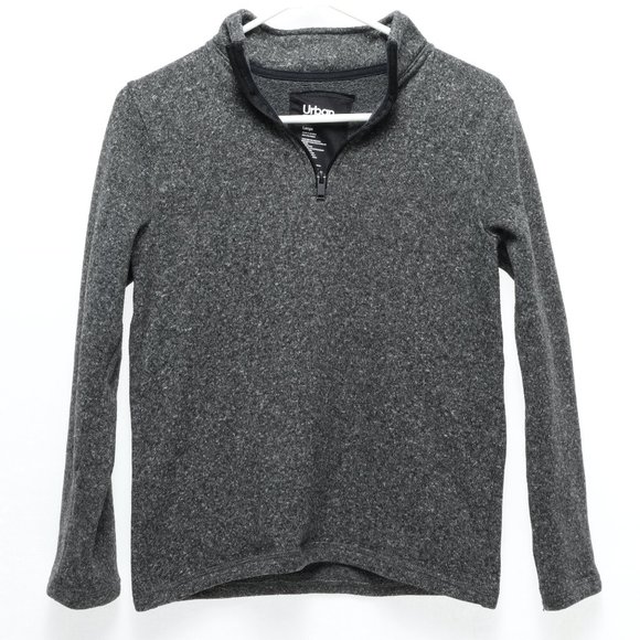 Urban Pipeline 1/4 Zip Pullover Sweater Kids Large Gray Black - Picture 1 of 9